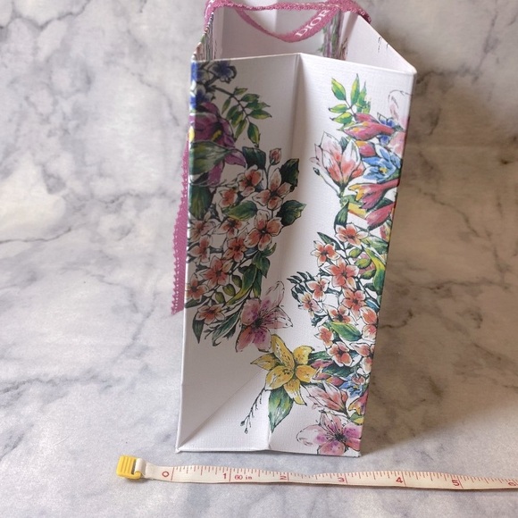 Dior Gift Bag in Colored Floral design with Pink Ribbon - 9.5Lx7W - NEW - Picture 5 of 10